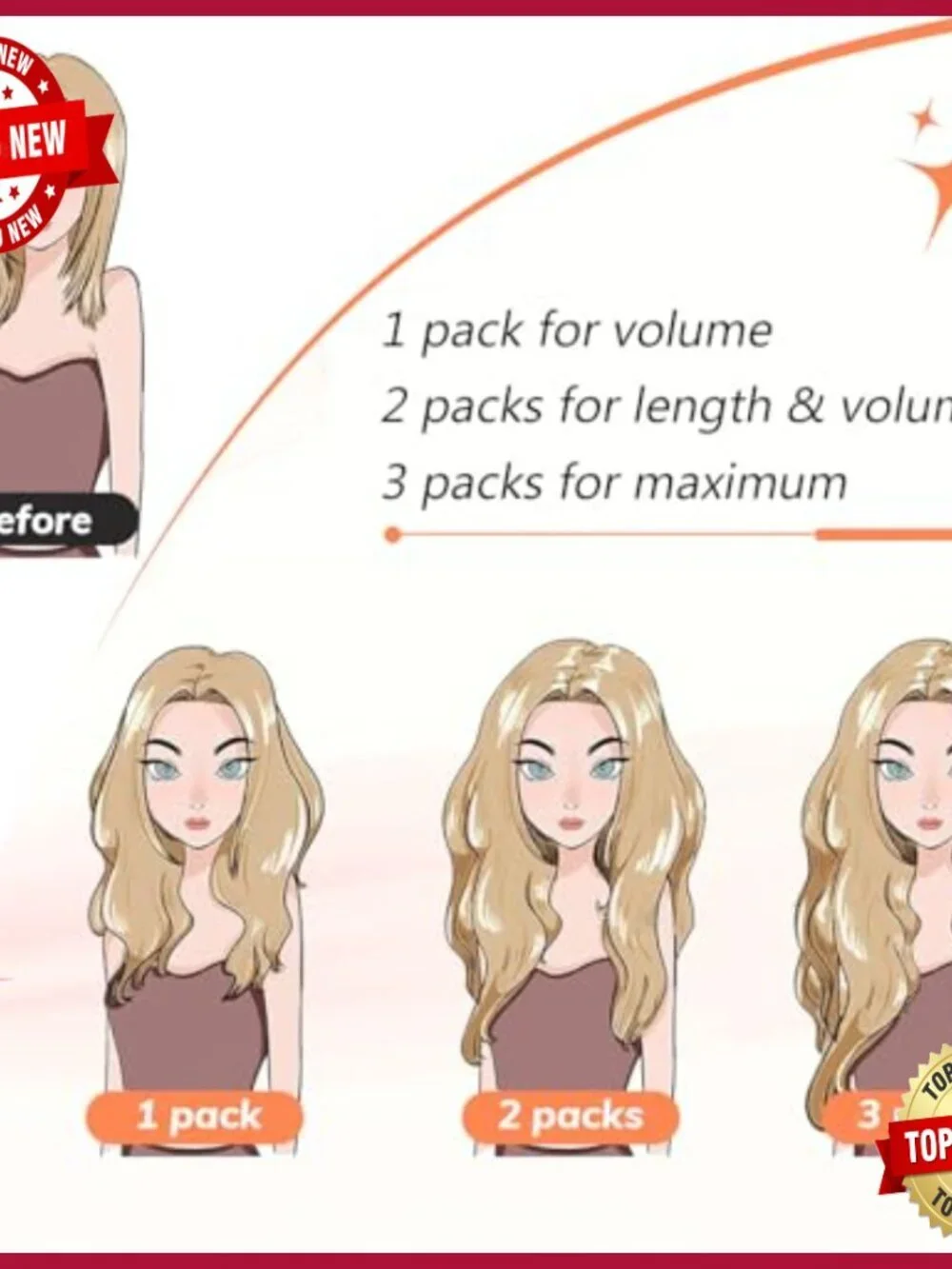 Human Hair Extensions Dual-Sided Seamless Weft Natural Blending Reusable